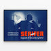Vintage-Poster Sérifer - Depression und Überarbeitung, Allgemeine Dynamik — gerahmtes Bild an der Wand
