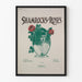 Vintage-Poster Shamrocks und Rosen mit Porträt und floralen Mustern