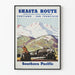 Vintage-Poster Shasta-Route Zug Southern Pacific