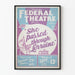 Vintage-Poster vom Federal Theatre Miami – Sie durchquerte Lothringen
