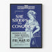 Vintage-Theaterposter She Stoops to Conquer - Künstlerische Wanddekoration