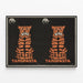 Vintage-Poster Siko Zahnpasta Tigre Orange auf schwarzem Hintergrund — gerahmtes Bild an der Wand