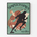 Kunstvoller Vintage-Poster Simplicissimus, wöchentliche illustrierte Zeitschrift