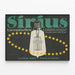 Vintage-Werbeplakat mit unzerbrechlicher Sirius-Glühbirne – Industrielle Wanddekoration — gerahmtes Bild an der Wand