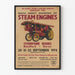 Vintage-Poster Dampfmaschinen - Historisches Ereignis 1974