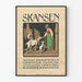 Vintage-Poster des Skansen Freilichtmuseums in Schweden, dekorativ