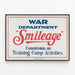 Plakat Kriegministerium Smileage Vintage — gerahmtes Bild an der Wand