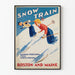 Vintage-Poster Snow Train Boston und Maine Winterskilauf