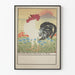 Dekoratives Poster der Franco-Japanischen Gesellschaft von Paris Hahn und Mount Fuji