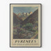 Vintage-Poster Pyrénées-Gebirge – Wanddekoration SNCF