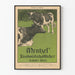 Vintage-Poster landwirtschaftlicher Kalender Menzel 1899 mit Kühen