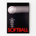 Dynamisches Vintage-Poster mit schwarzem und rotem Softball