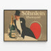 Rückseitiges Poster SOHNLEIN Rheingold – Vintage-Champagner-Wanddekoration — gerahmtes Bild an der Wand