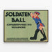 Poster Soldaten Ball 1912 - Vintage-Militär-Wanddekoration — gerahmtes Bild an der Wand
