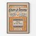 Vintage-Poster Cyrano de Bergerac - Lied der Nase, dekoratives Notenblatt