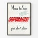 Vintage-Poster Abendmenü Soporalose für Wanddekoration