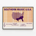 Dekoratives Poster Südstaaten-Musik U.S.A. - Stil Vintage Country- und Volksmusik — gerahmtes Bild an der Wand