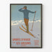 Vintage-Poster Wintersport in Graubünden – Alpen-Wanddekoration