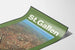 Vintage-Poster St. Gallen Schweiz - Luftaufnahme der Stadt und umliegende Landschaft