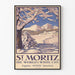 Vintage-Poster St. Moritz Weiße Stadt im Engadin