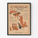 Vintage-Poster St. Nikolaus für Oktober – Tierische Wanddekoration