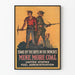 Vintage Wandposter Krieg und Industrie - Stand By The Boys Mine More Coal