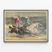 Vintage-Poster für Pferderennen und Reitkunst — gerahmtes Bild an der Wand