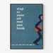 Wandposter Blau 'Stap Er Eens Uit Mit Einem Buch' von Jan Bons