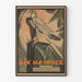 Vintage-Poster mit patriotischem Adler auf Stein