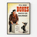 Vintage-Poster Bones Salvage für Wanddekoration