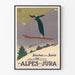 Vintage-Sportposter Schneealpen und Jura