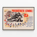 Vintage-Poster gegen Kriminalität, Kommunismus und Korea – engagierte Wanddekoration — gerahmtes Bild an der Wand