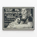 Poster Stop FBI Belästigung Ogala Sioux Pine Ridge — gerahmtes Bild an der Wand