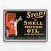 Vintage-Werbeplakat Shell Motoröl - Retro-Wanddekoration — gerahmtes Bild an der Wand