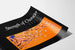 Poster Stärke des Charakters 1995 - Florale Wanddekoration in Orange und Blau