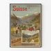 Vintage-Poster Schweizer Rhône-Tal Eisenbahn J.S.