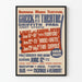 Vintage-Poster des Sommermusikfestivals im griechischen Open-Air-Theater