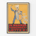 Schwedisches Vintage-Musikposter mit Trommel und fliegenden Noten