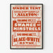 Vintage-Poster Under Tent Swanee Minstrels und Black & White Revue