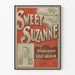 Vintage-Poster Sweet Suzanne Wanddekoration im Retro-Stil