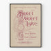 Vintage-Poster Sweet Sweet Love als Wanddekoration