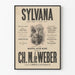 Vintage-Poster Sylvana: Operndrama in vier Akten