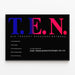 Poster T.E.N. NIH Thought Exchange Network mit schlichter Gestaltung — gerahmtes Bild an der Wand