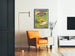 Vintage-Poster mit Enten beim Tauchen auf dem Land – Vintage-Wanddekoration