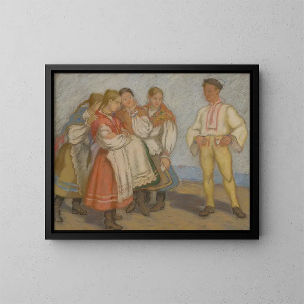 L'homme du village voisin - Stefan Polkorb — gerahmtes Bild an der Wand