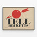 Vintage-Poster Tell Briketts für Industrielle Wanddekoration — gerahmtes Bild an der Wand