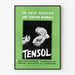 Vintage Werbeplakat Tensol zur Harmonisierung des Herzrhythmus