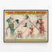 Vintage-Poster für Akrobatik-Show The Adam Forepaugh und Sells Brothers — gerahmtes Bild an der Wand