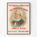 Vintage-Poster The American Magazine – Porträt von James G. Blaine