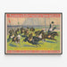 Vintage-Poster Barnum & Bailey - Affenrennen auf Shetland-Ponys — gerahmtes Bild an der Wand